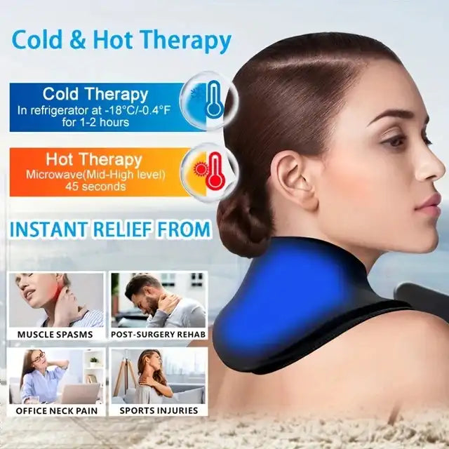 Almohadilla de gel reutilizable para cuello frío y calor